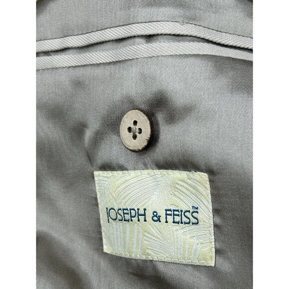 Joseph & Feiss SILK Blazer Mens 48 Long Beige Lined Sport Coat Jacket 3 Button - Picture 11 of 16